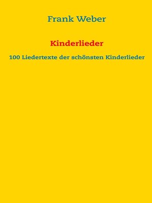 cover image of Kinderlieder